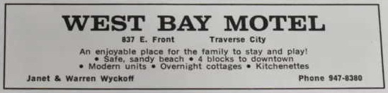 West Bay Motel - 1968 Print Ad (newer photo)
